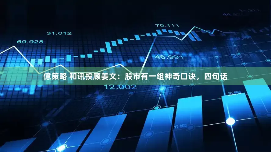 億策略 和讯投顾姜文：股市有一组神奇口诀，四句话