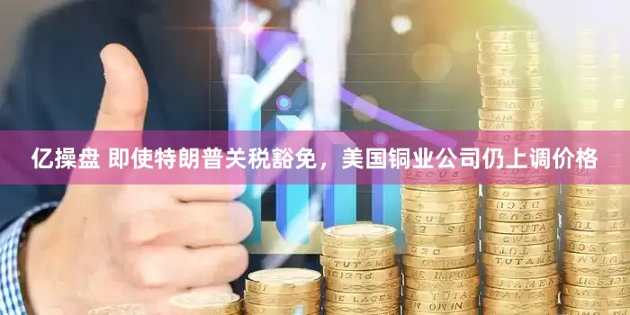 亿操盘 即使特朗普关税豁免，美国铜业公司仍上调价格